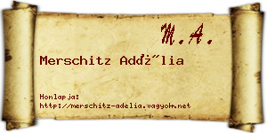 Merschitz Adélia névjegykártya